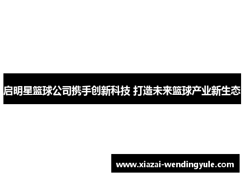 启明星篮球公司携手创新科技 打造未来篮球产业新生态